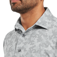 Polo en fil d'Ecosse imprimé camouflage