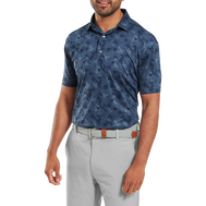 Polo en fil d'Ecosse imprimé camouflage