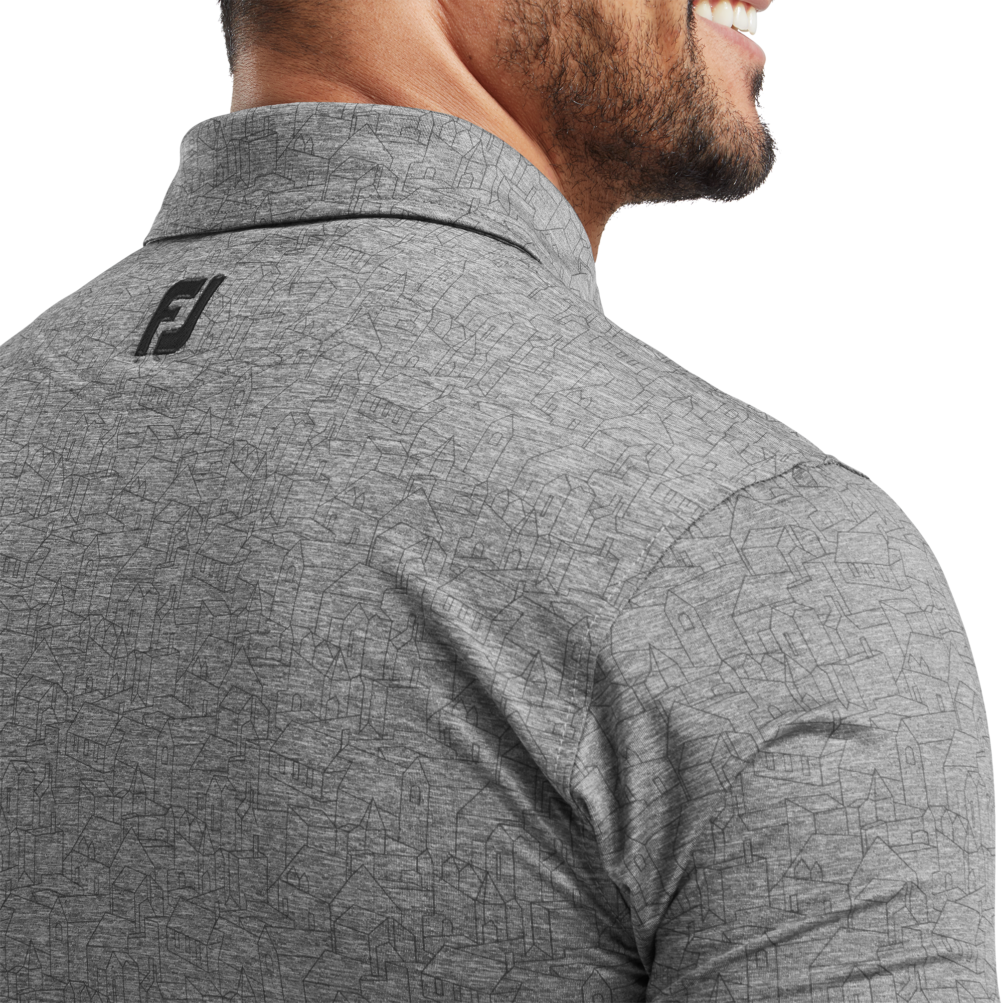 Scottish Town Print Lisle