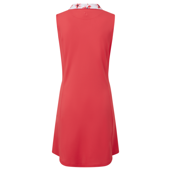 Robe avec encolure fleurie