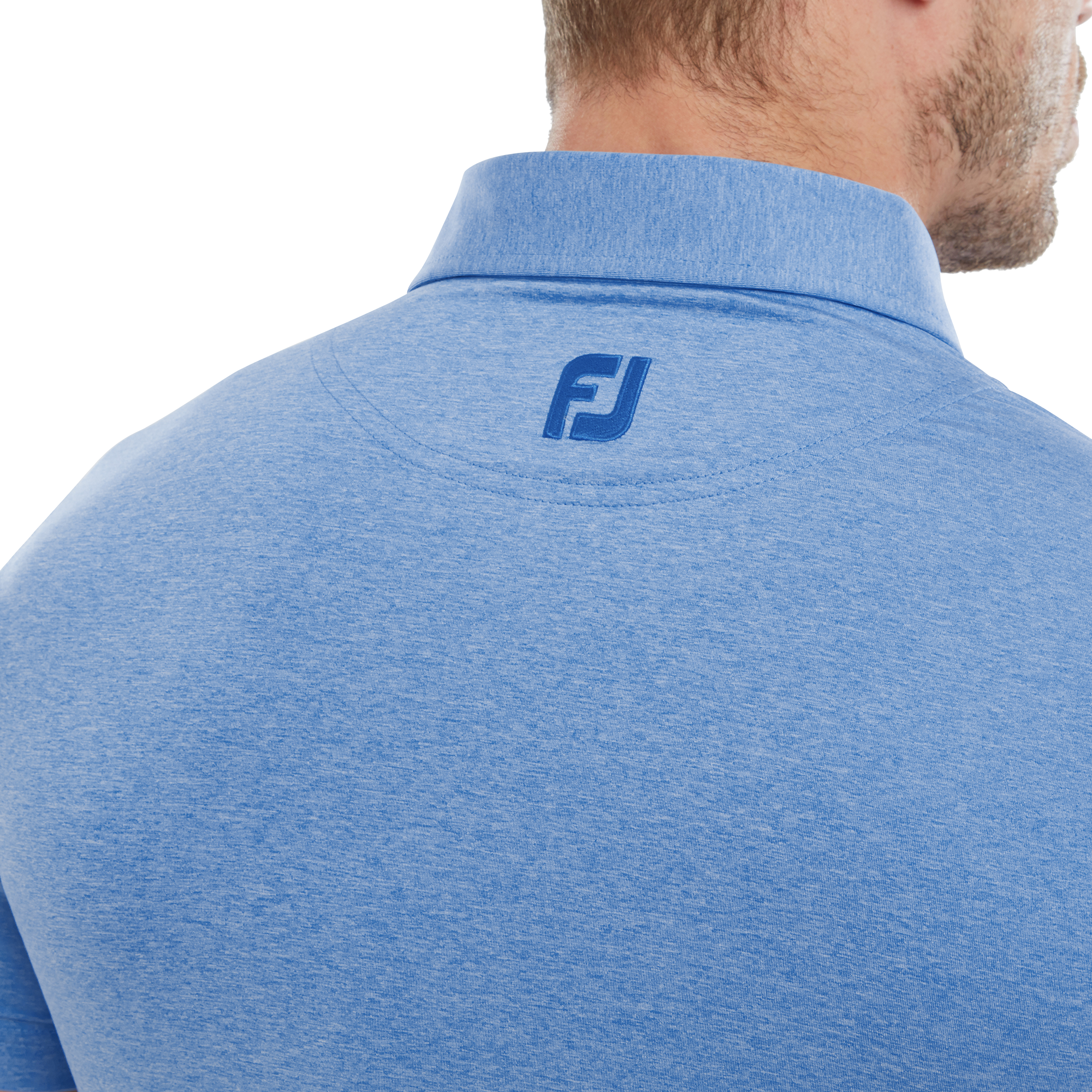 Polo chin&eacute; uni en fil d'Ecosse