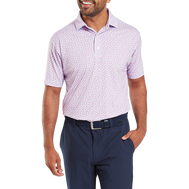 Polo en fil d'Ecosse impression florale