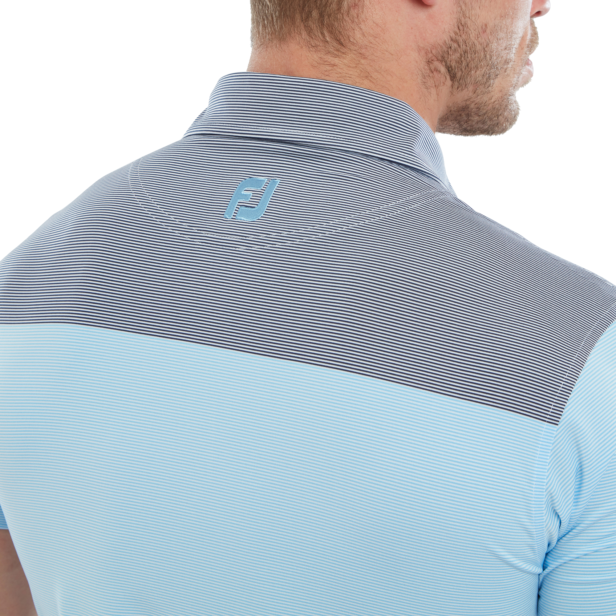 Polo ray&eacute; avec blocs de couleurs