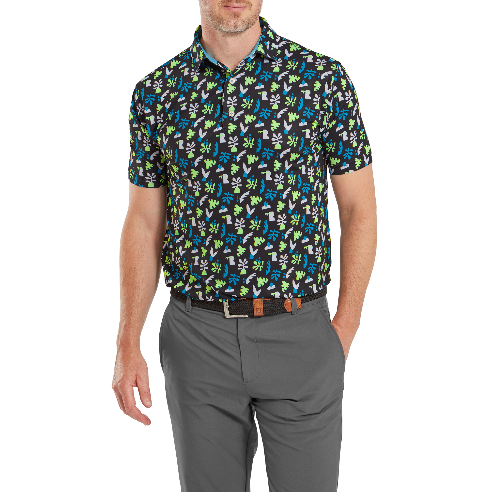 Polo imprim&eacute; Feuilles