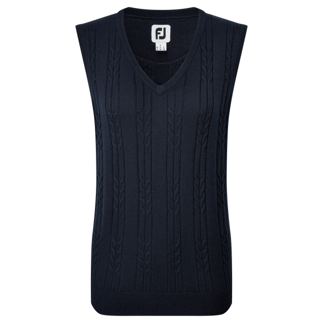 Women's Wool Blend Cable Knit V-Neck Vest