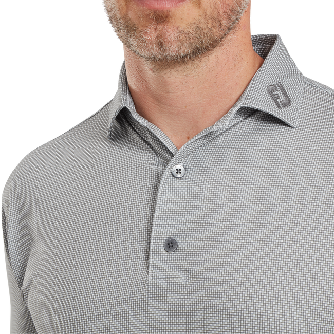 Polo en fil d'Ecosse imprimé Octogones