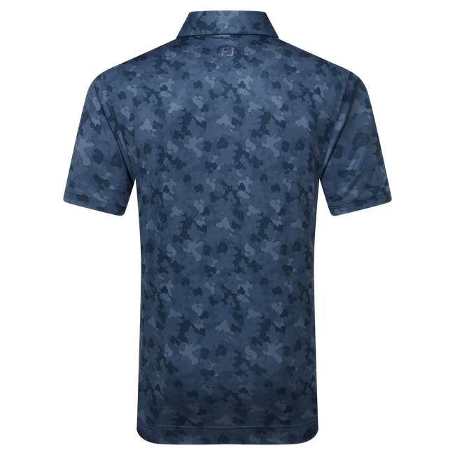 Polo en fil d'Ecosse imprimé camouflage