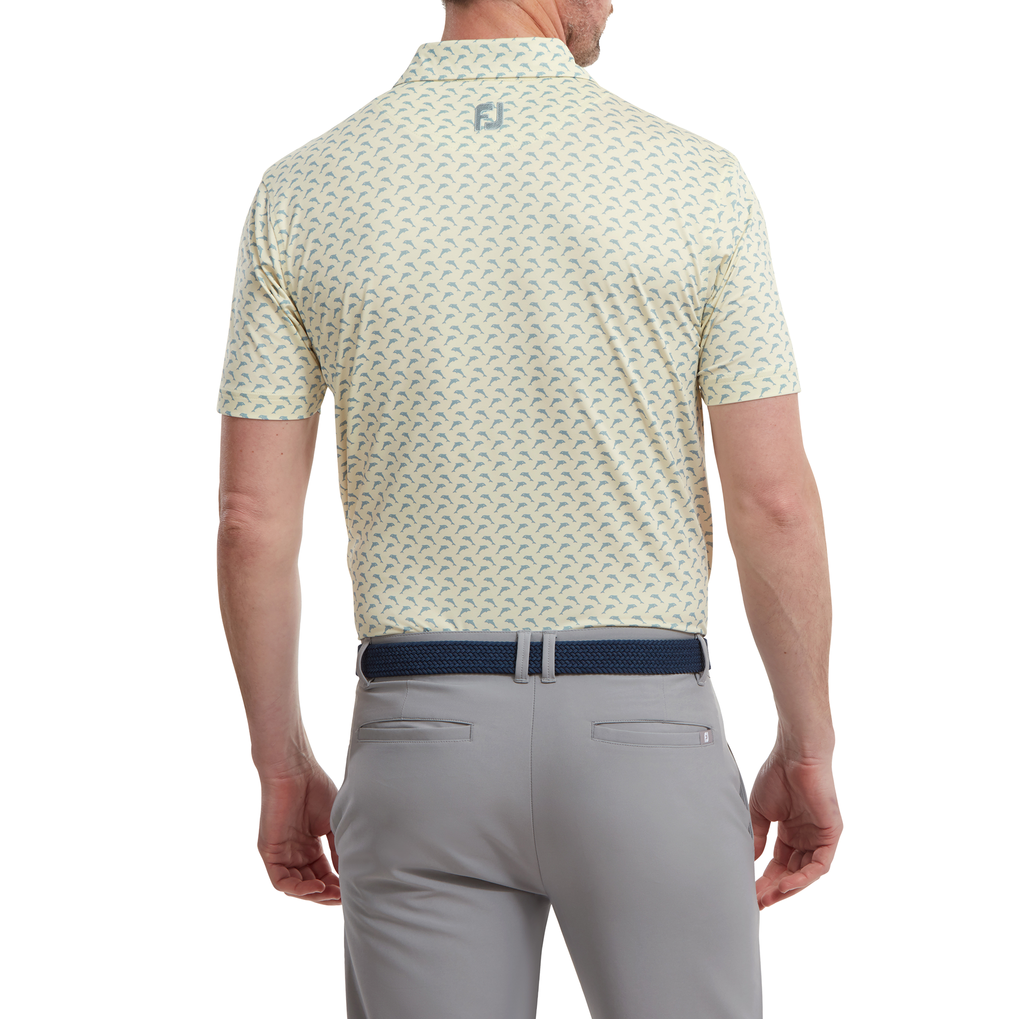 Polo en Fil d'Ecosse imprim&eacute;s dauphins