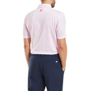 Polo en fil d'Ecosse imprimé silhouette