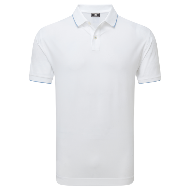 Polo piqué uni avec rayure sur le col