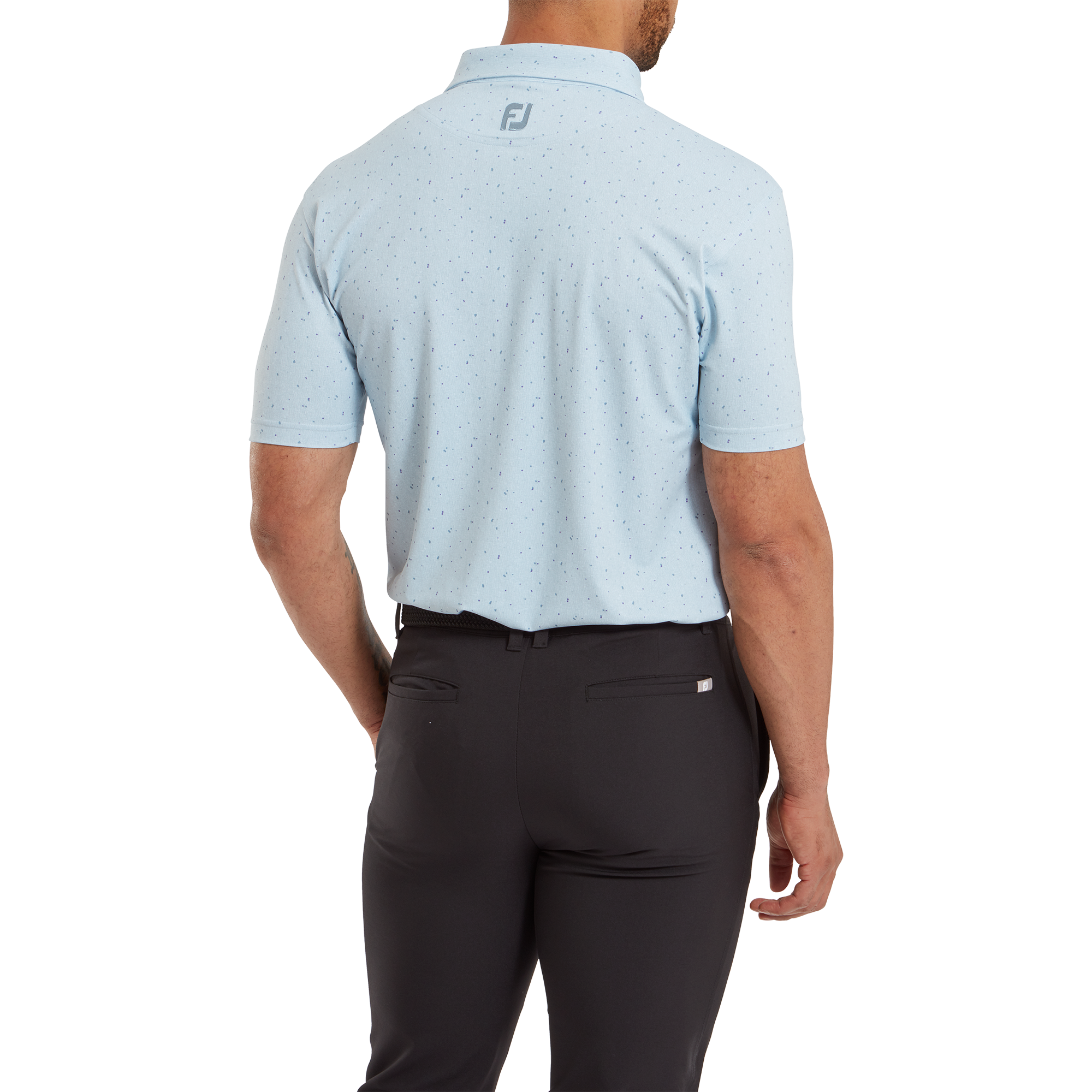 Polo piqu&eacute; avec texture Tweed