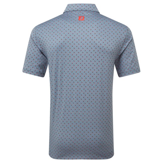 Polo en fil d'Ecosse imprimé bourgeon