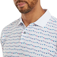 Polo en fil d'Ecosse imprimé fanions