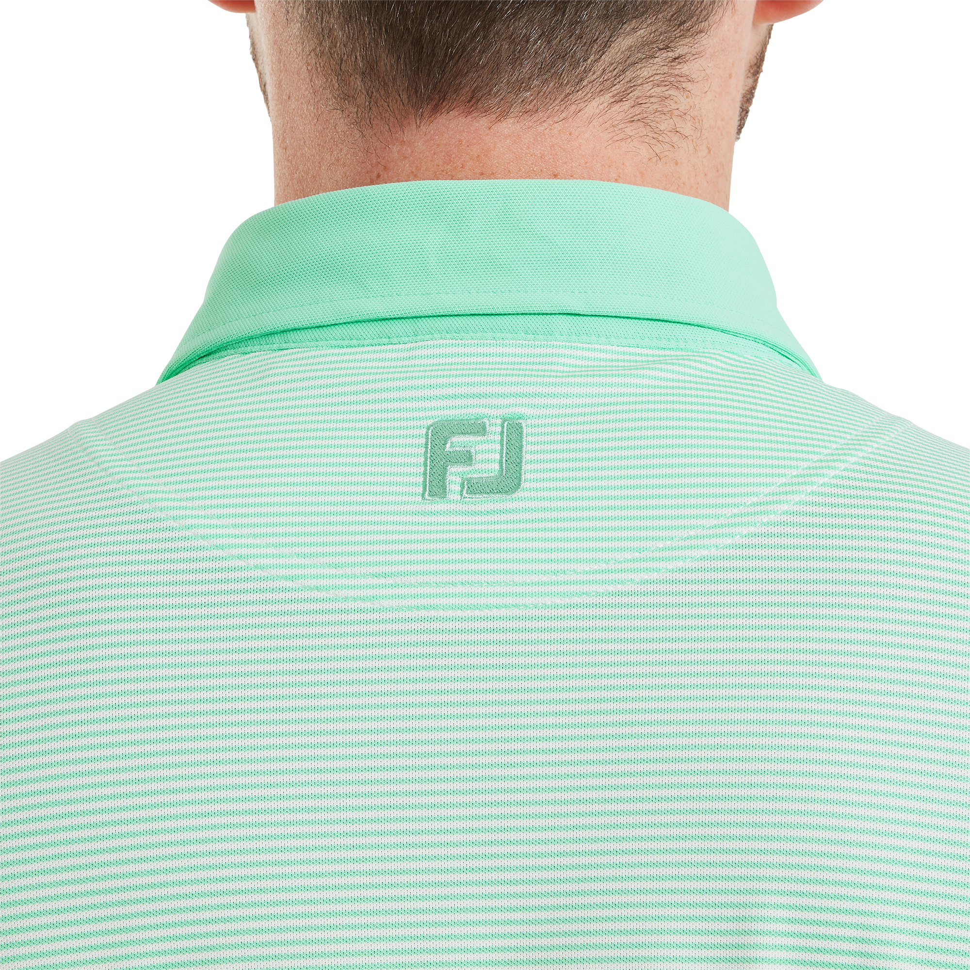 Polo piqu&eacute; &agrave; rayures fines