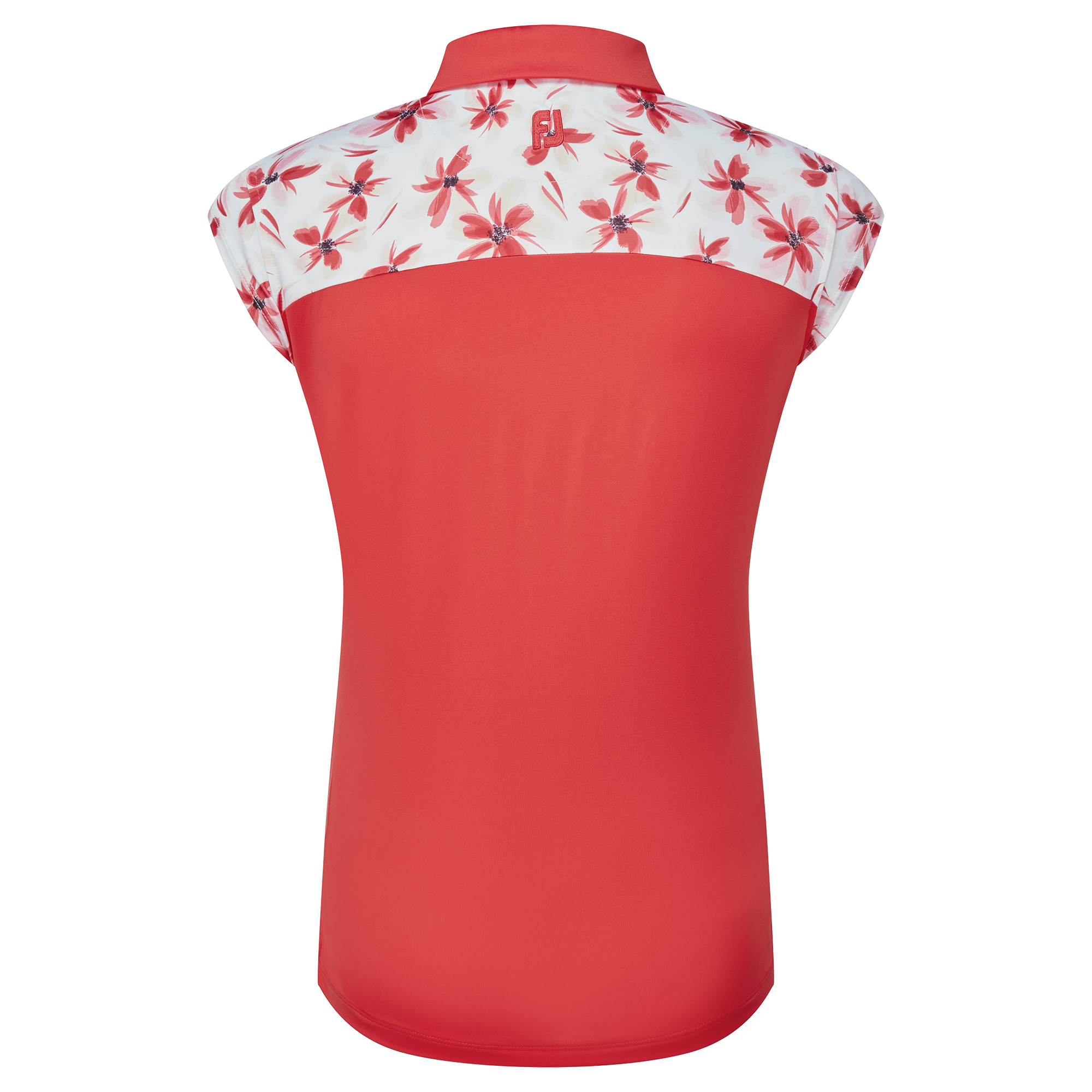 Polo avec haut fleuri en fil d'Ecosse