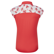 Polo avec haut fleuri en fil d'Ecosse