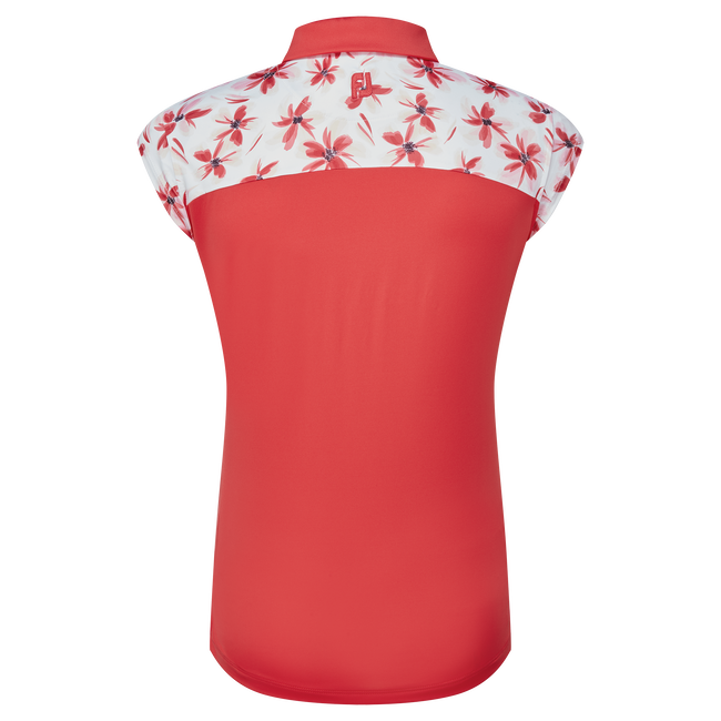 Polo avec haut fleuri en fil d'Ecosse