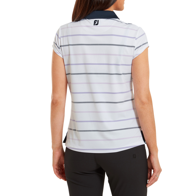 Polo Jacquard œil d'oiseau à rayures