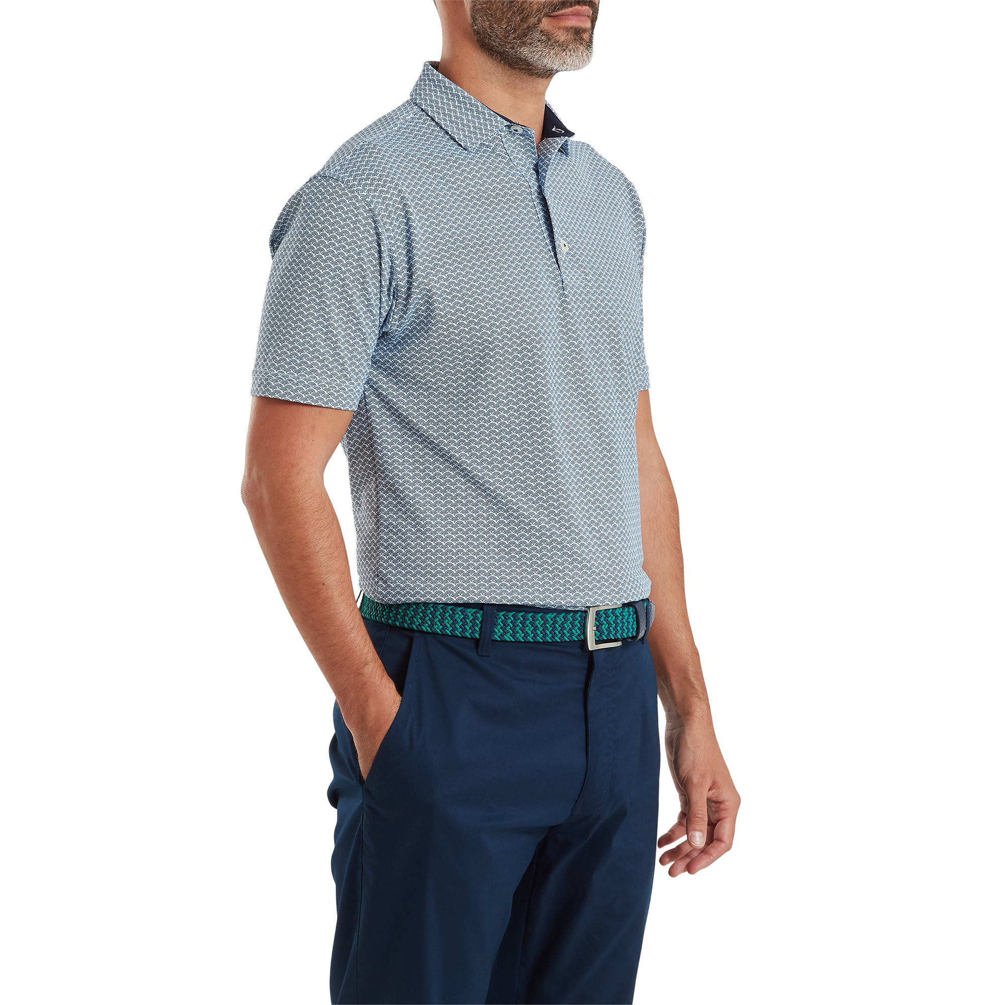 Polo piqu&eacute; imprim&eacute; coquillage