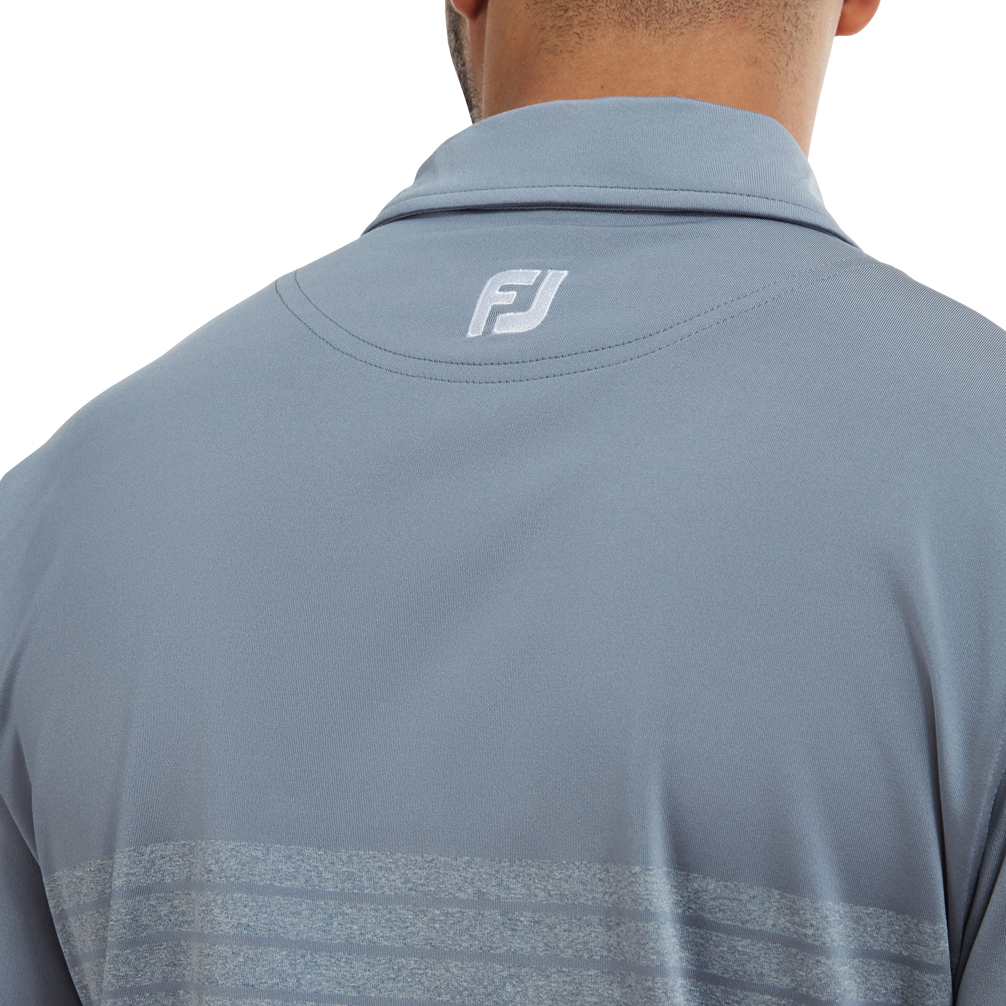 Polo en Fil d'Ecosse imprim&eacute;s rayures chin&eacute;es