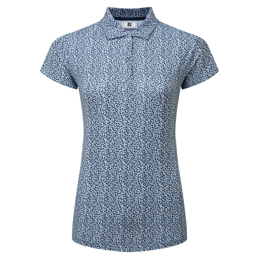 Polo en fil d'Ecosse &agrave; mancherons &agrave; imprim&eacute; animal