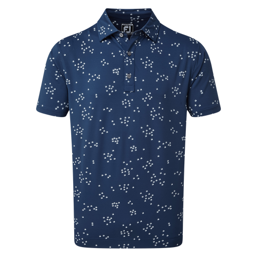 Polo Fil d'&Eacute;cosse &agrave; motifs vol&eacute;e d'oiseaux