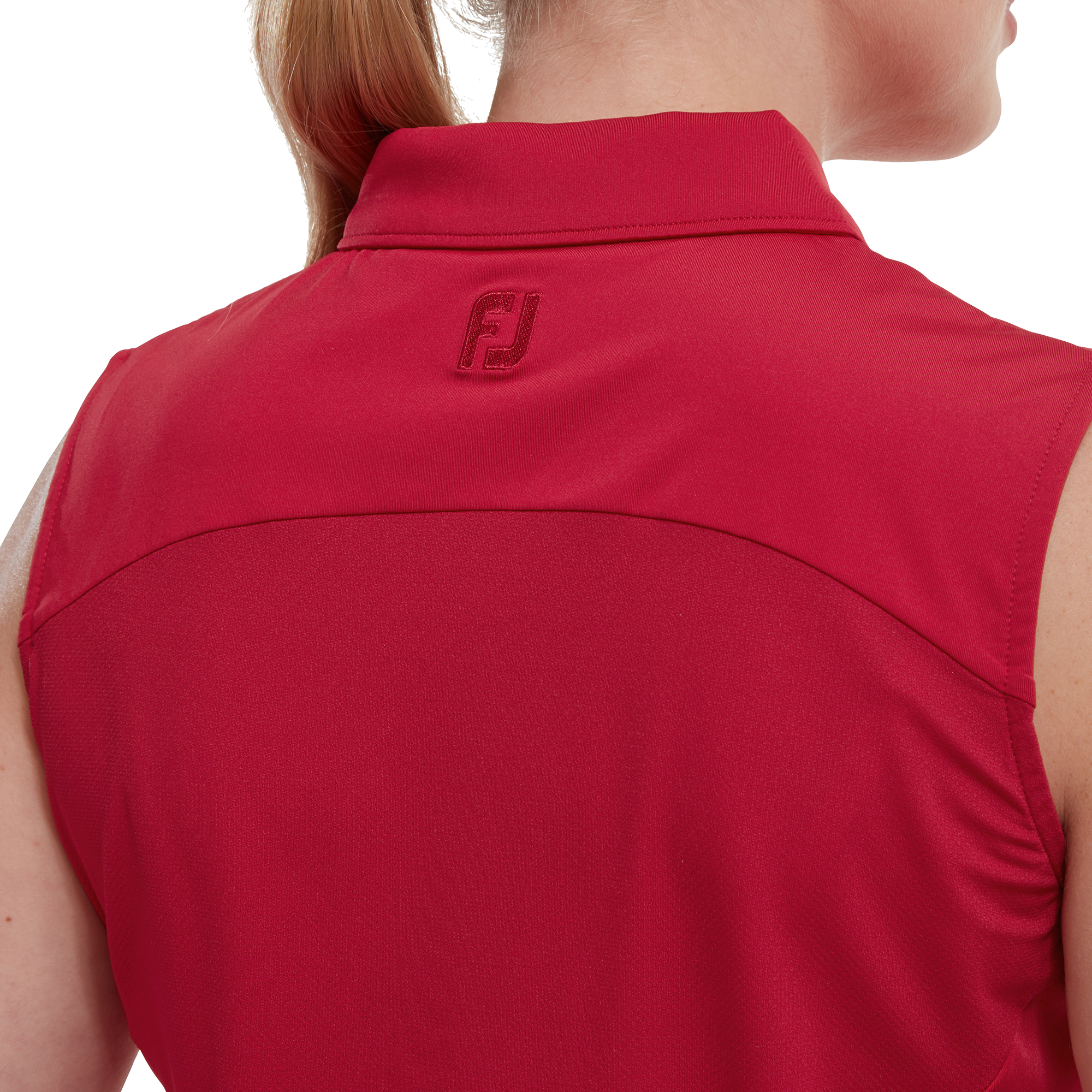 Polo en Fil d'Ecosse sans manche avec dos en maille