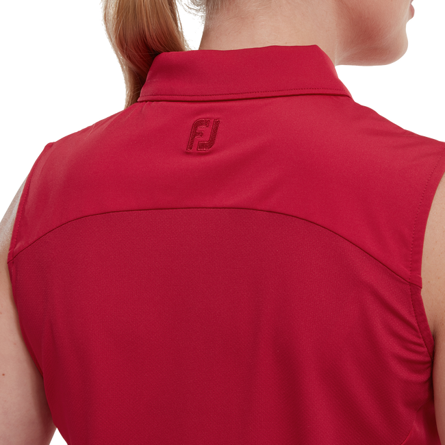 Mesh Back Sleeveless Lisle