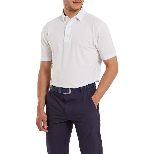 Polo en fil d'Ecosse imprimé points