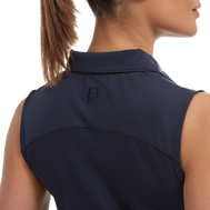 Mesh Back Sleeveless Lisle