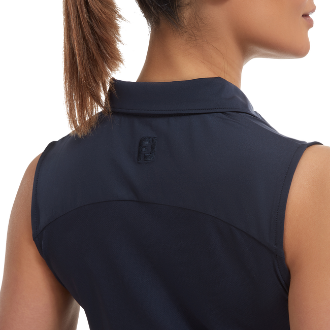 Mesh Back Sleeveless Lisle