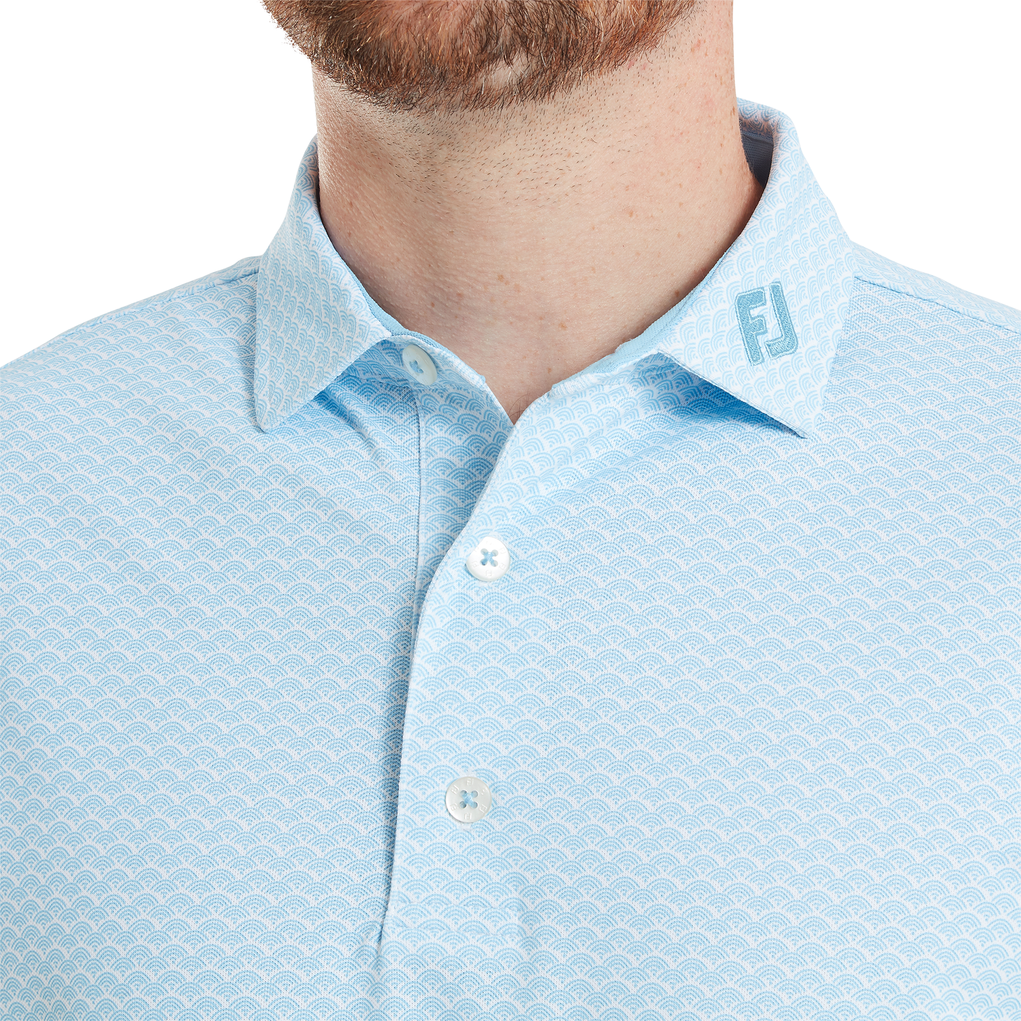 Polo piqu&eacute; imprim&eacute; coquillage