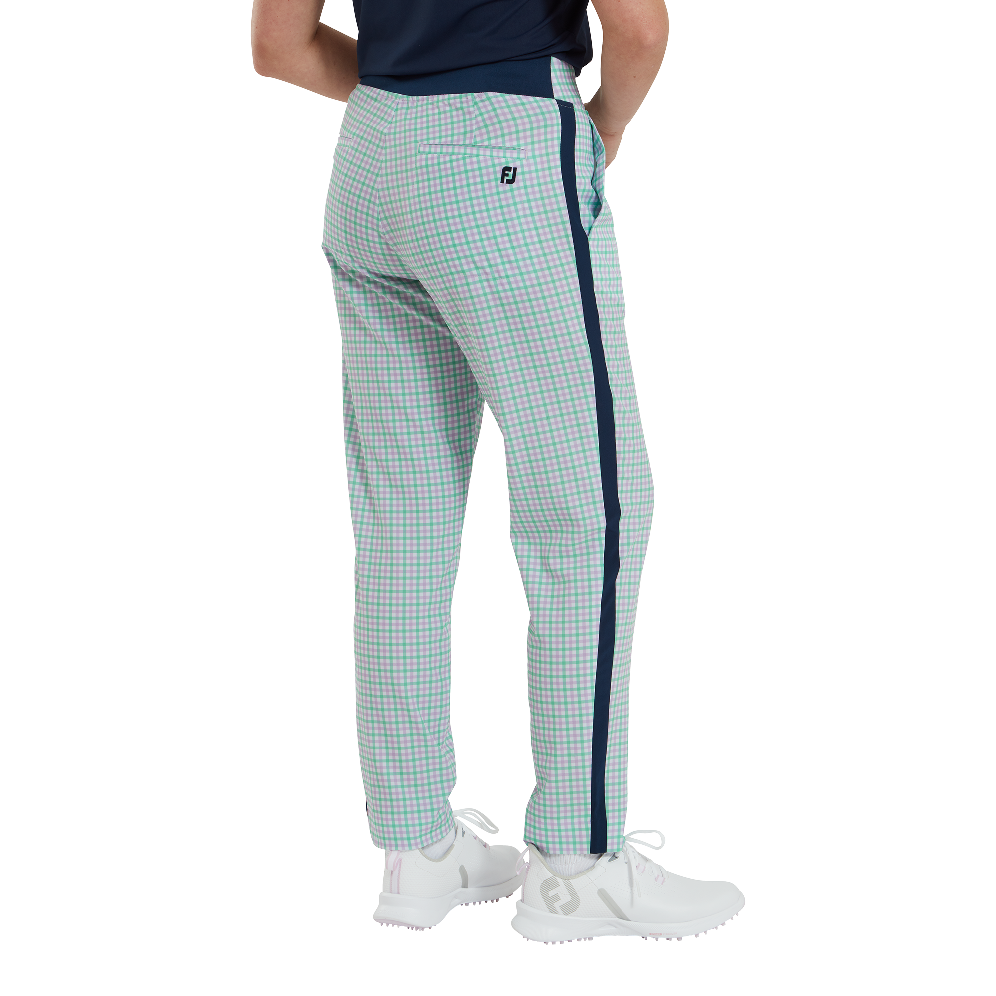 Pantalon 7/8 l&eacute;ger imprim&eacute; Vichy