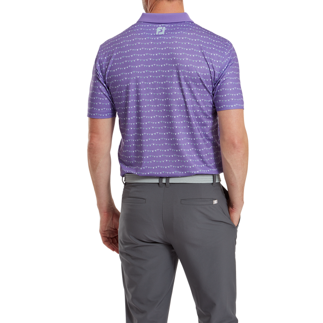 Polo en fil d'Ecosse imprimé fanions