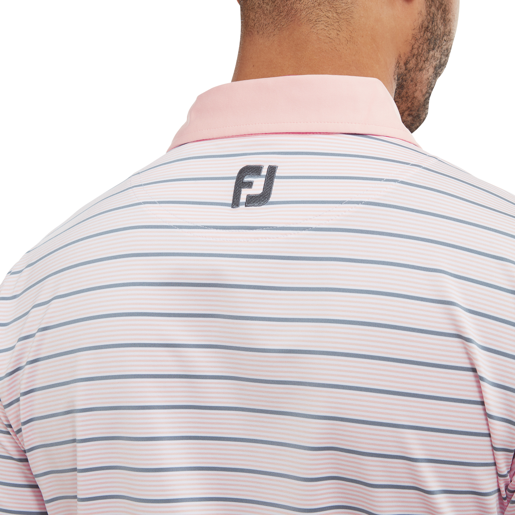 Polo en Fil d'Ecosse imprim&eacute;s rayures