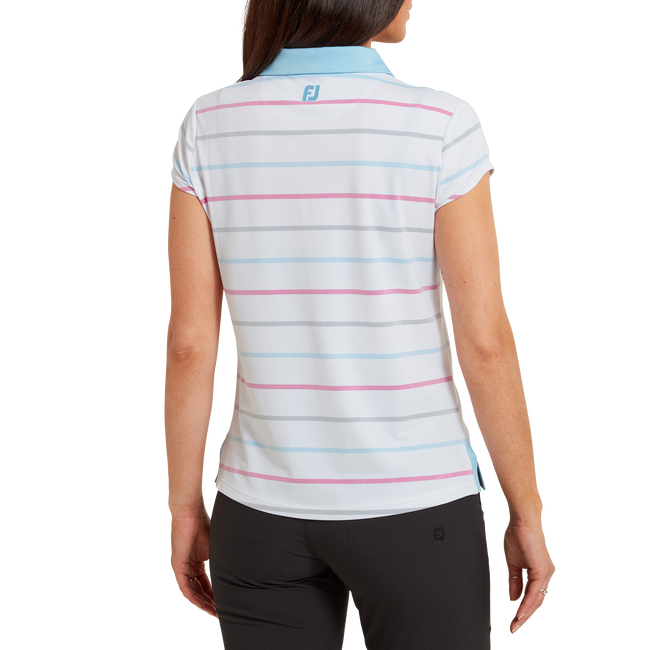 Polo Jacquard œil d'oiseau à rayures