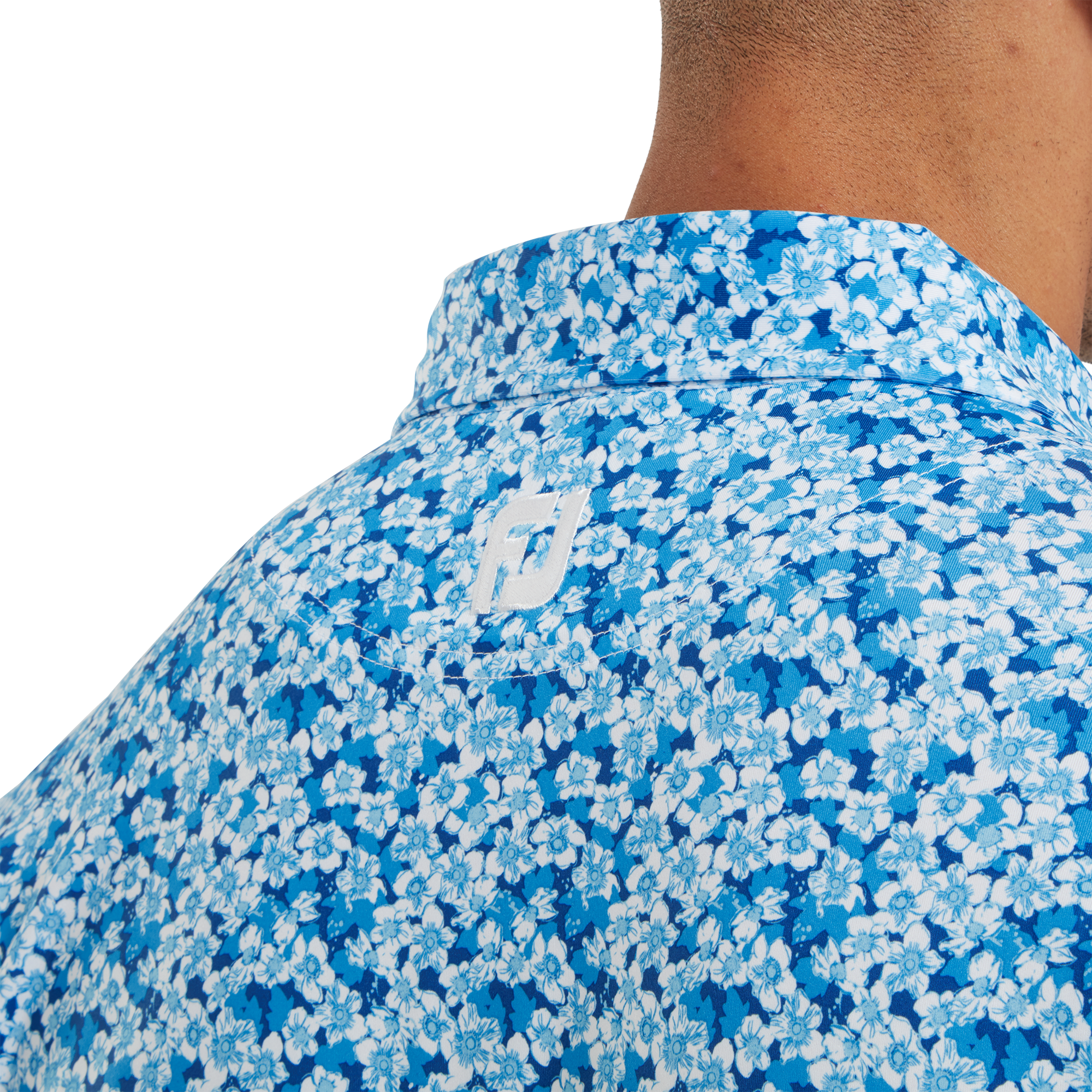 Polo en fil d'Ecosse imprim&eacute; Primev&egrave;re