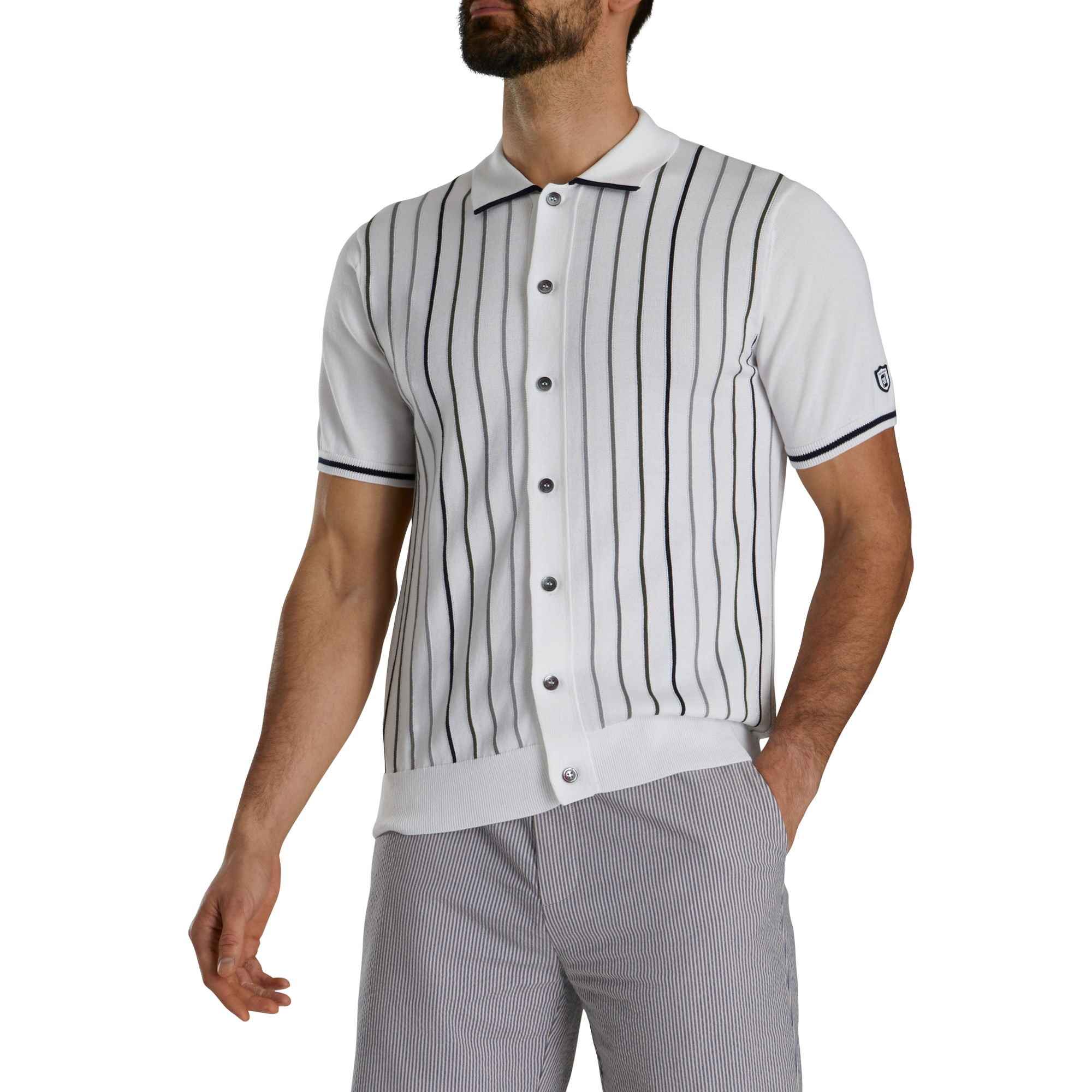 Polo manches courtes et patte de boutonnage Todd Snyder