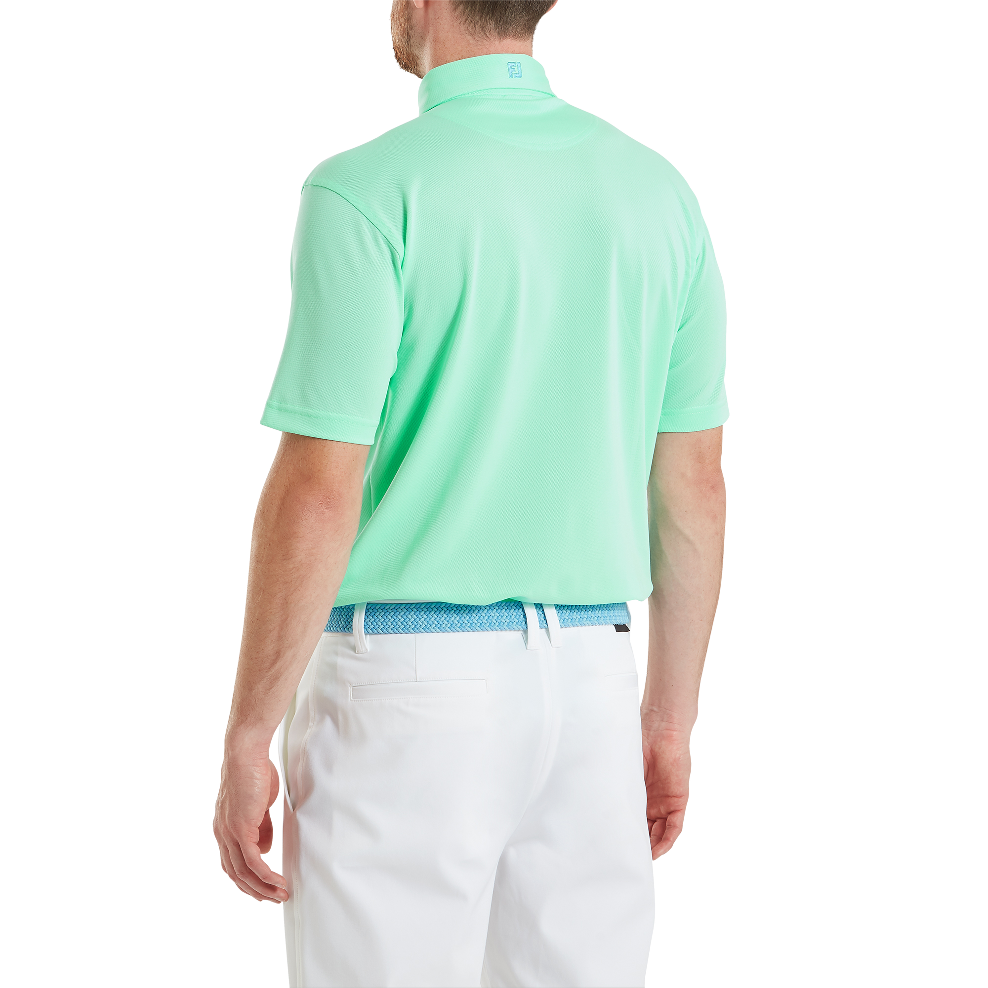 Polo Stretch Piqu&eacute; uni avec logo FJ sur col