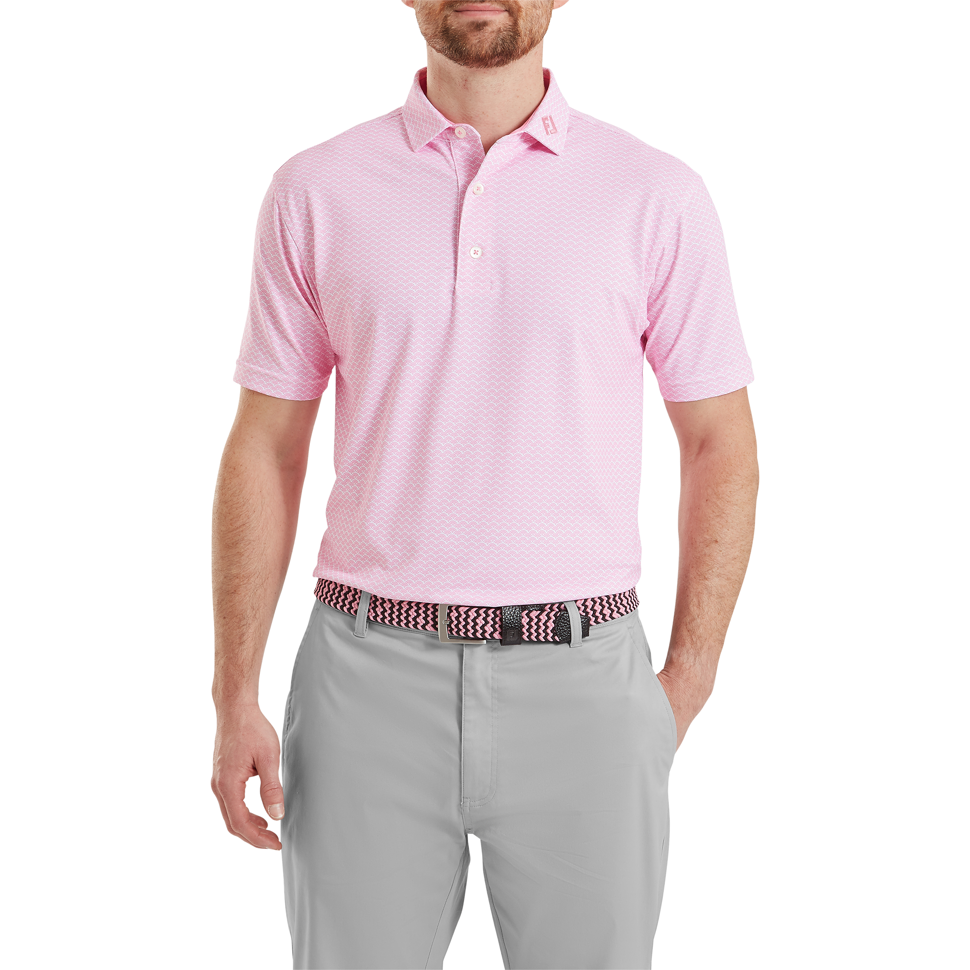 Polo piqu&eacute; imprim&eacute; coquillage