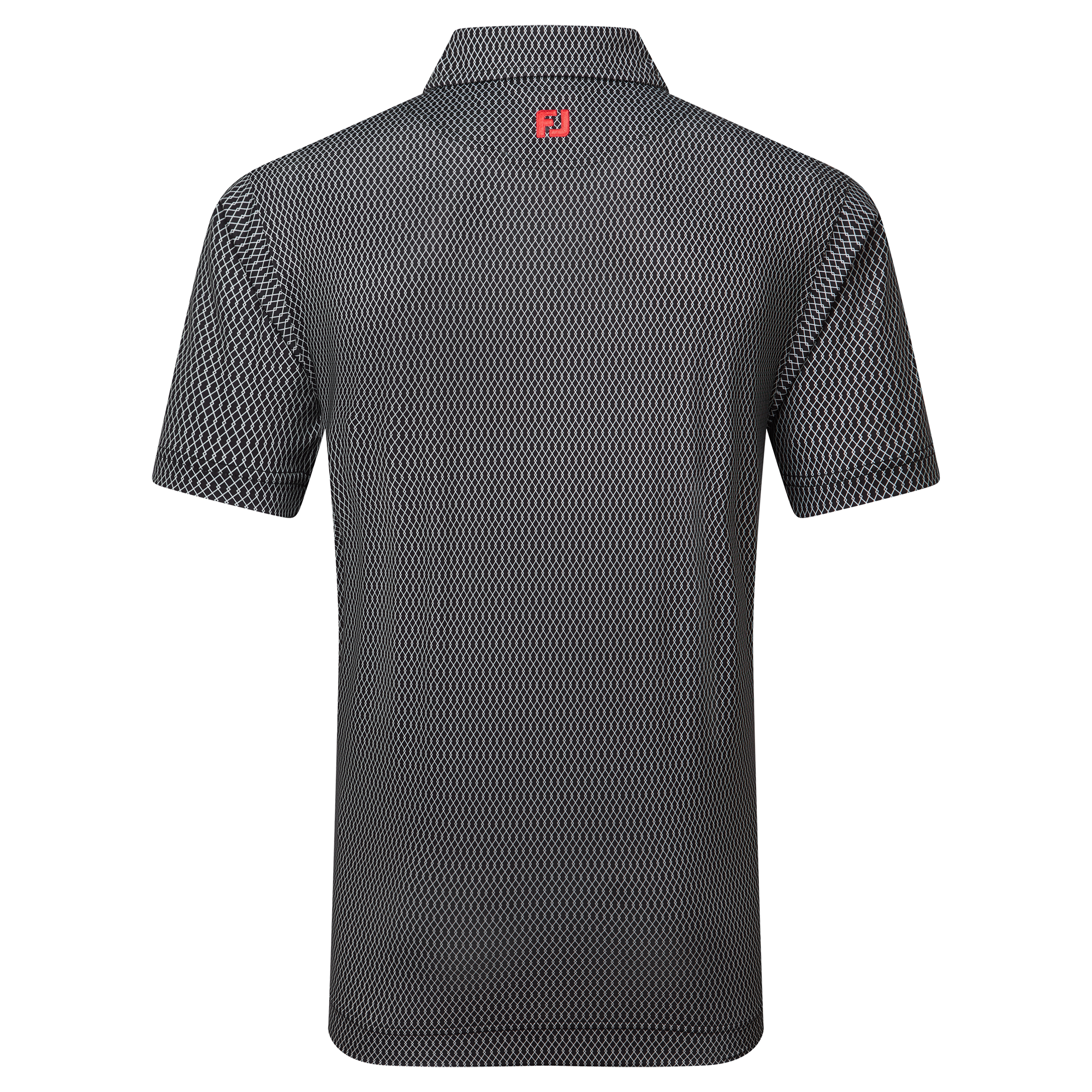 Polo en fil d'Ecosse imprim&eacute; grillage