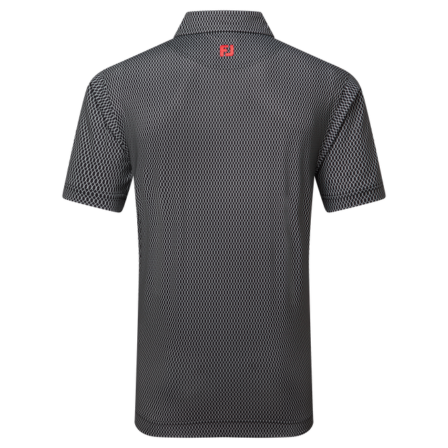 Polo en fil d'Ecosse imprimé grillage