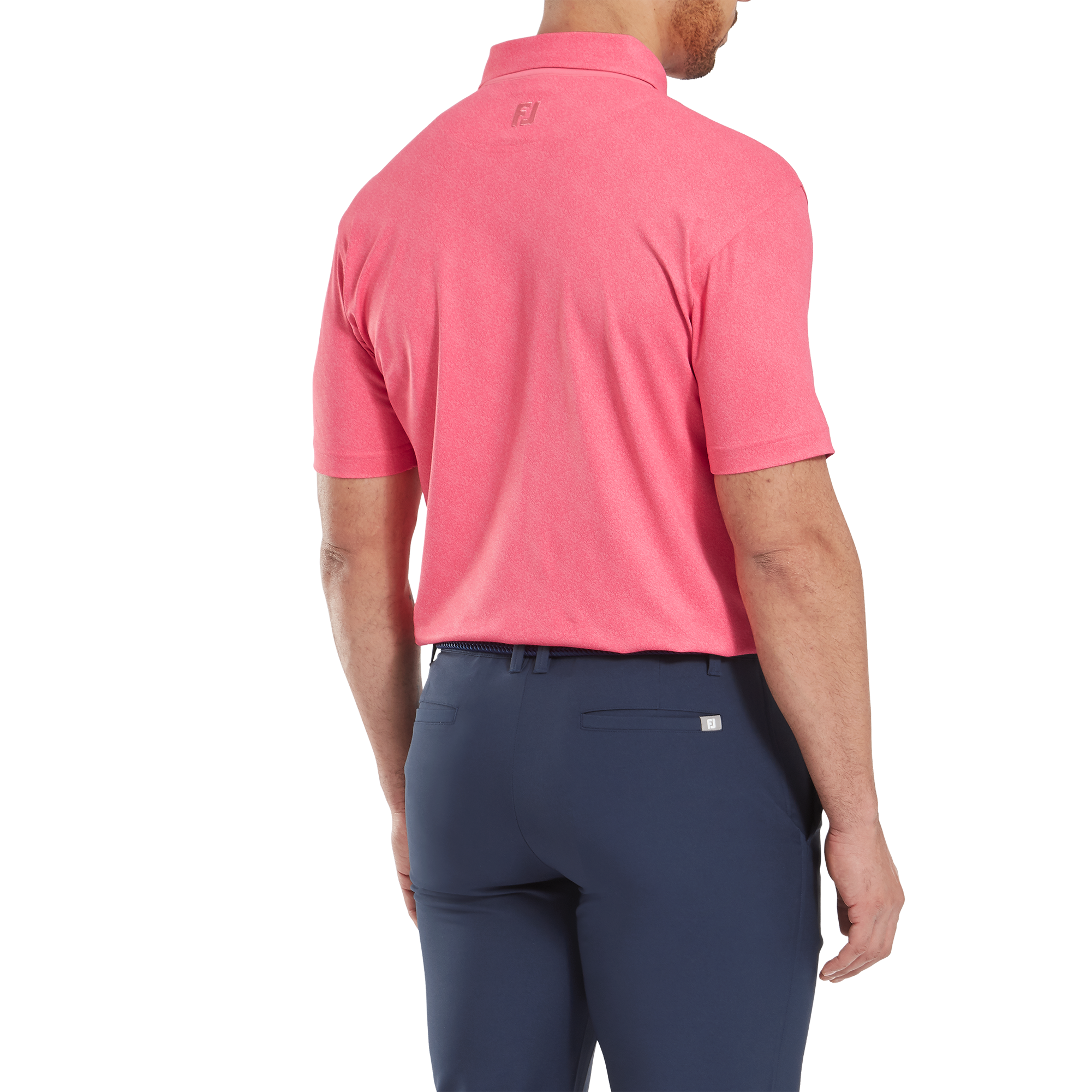 Polo en fil d'Ecosse impression mouchet&eacute;e