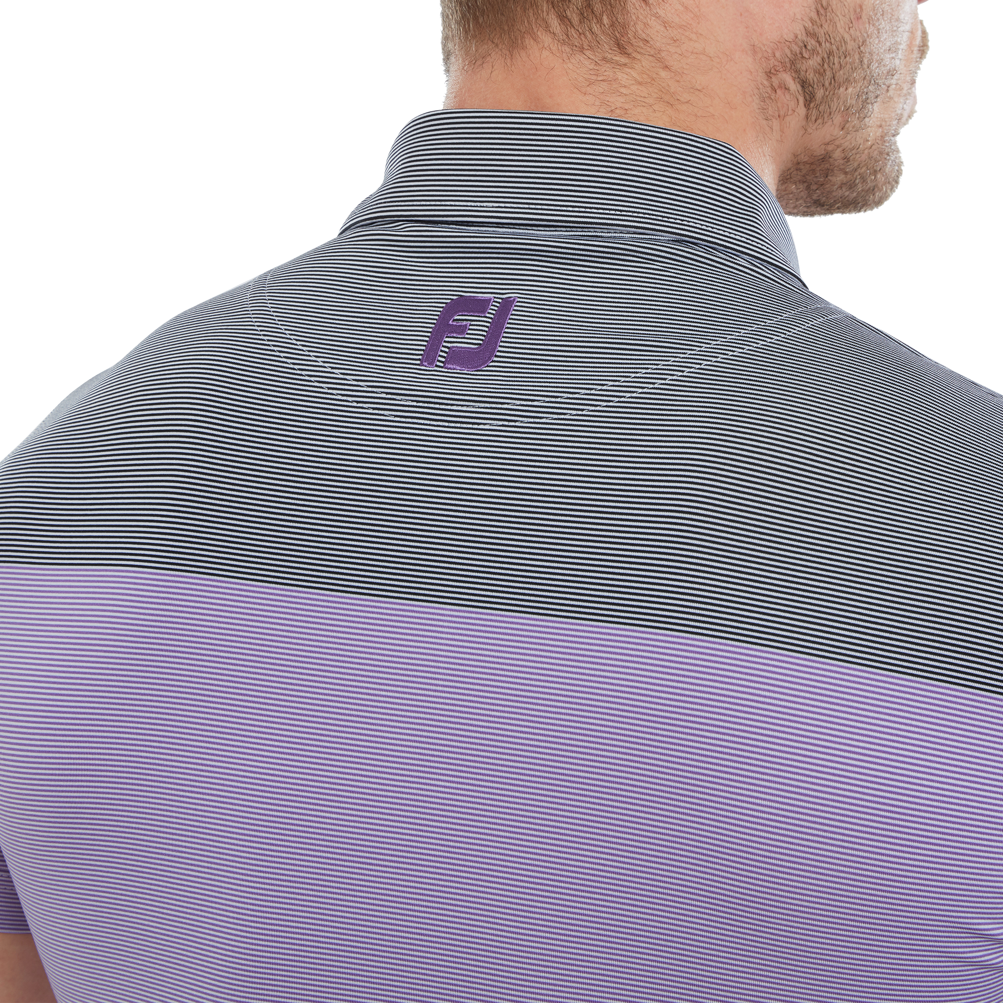 Polo ray&eacute; avec blocs de couleurs