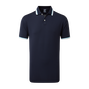 Polo uni avec d&eacute;tails sur le col et les manches