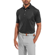 Polo en fil d'Ecosse impression florale