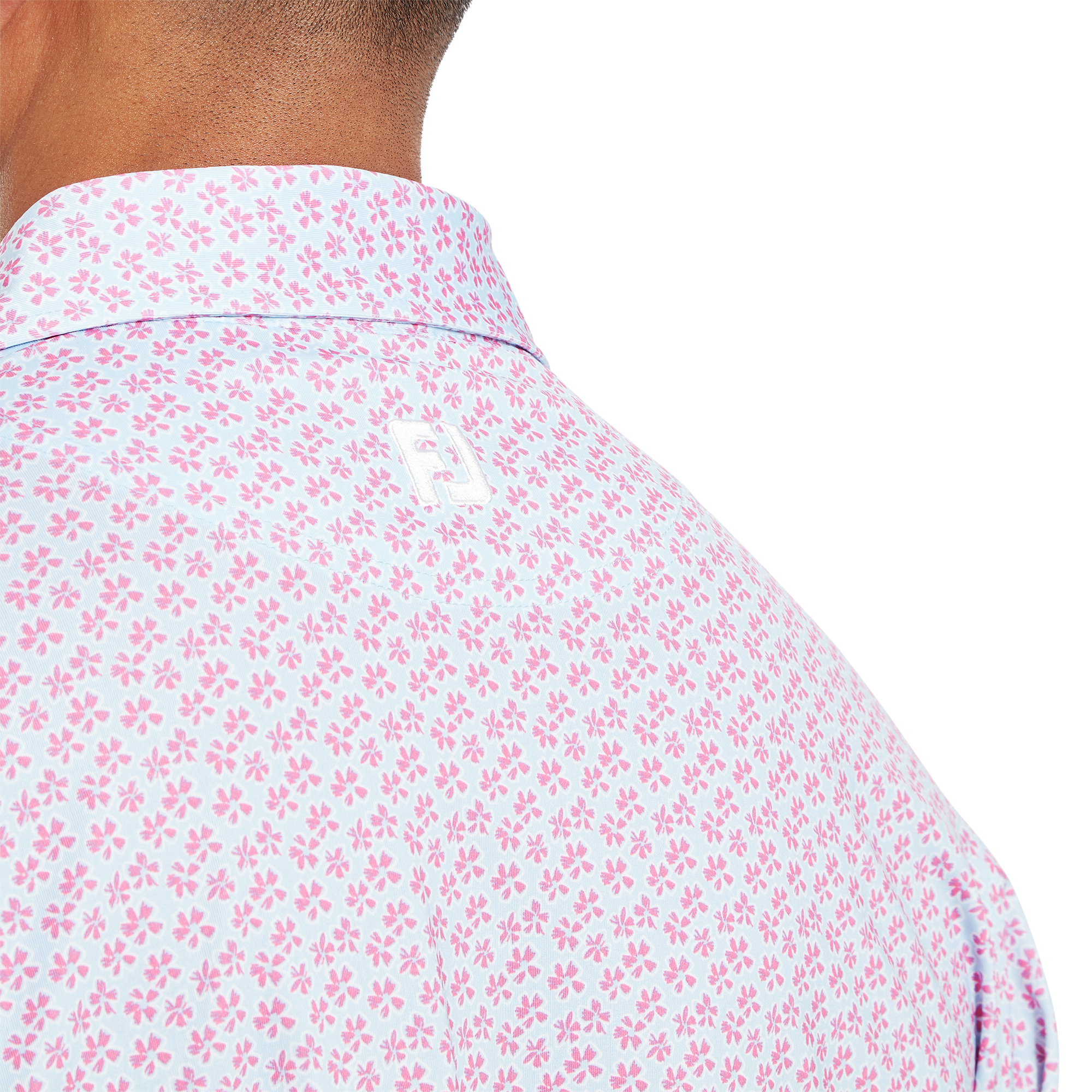 Polo en fil d'Ecosse impression florale