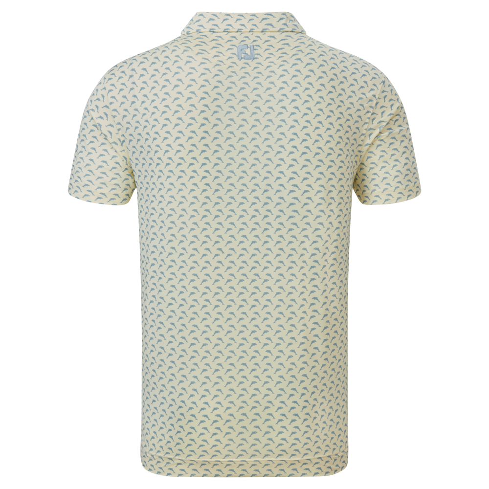 Polo en Fil d'Ecosse imprim&eacute;s dauphins