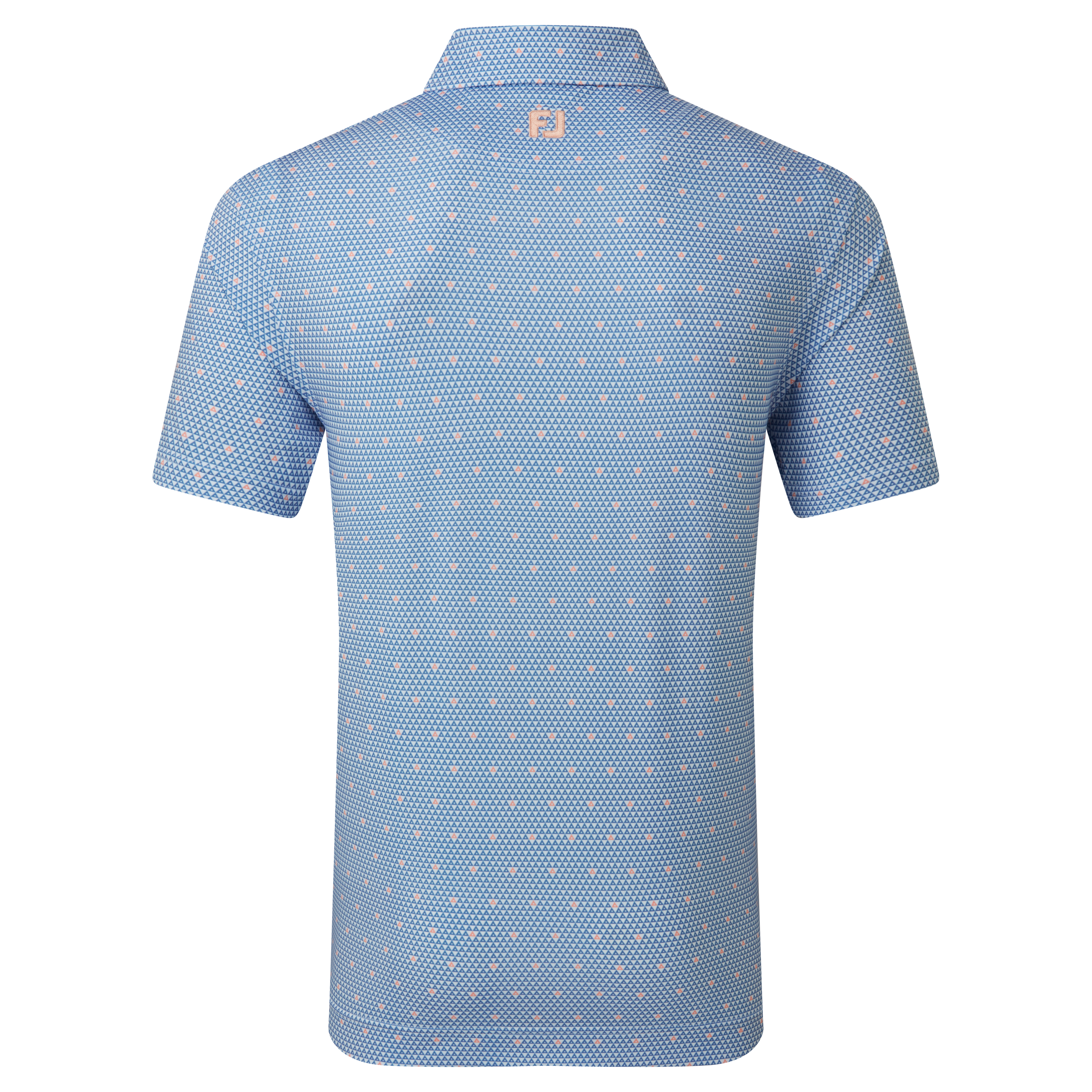 Polo en fil d'Ecosse avec formes g&eacute;om&eacute;triques