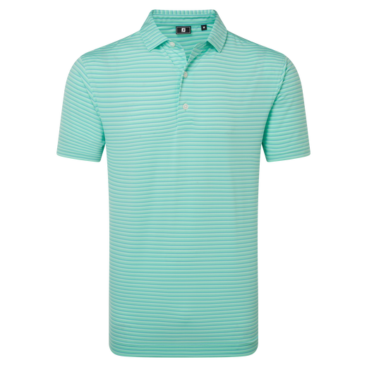 Polo en fil d'Ecosse &agrave; rayures ombr&eacute;es